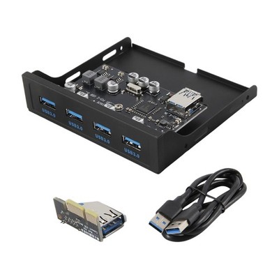 PCIE-USB-Adapter 3,5--Disketten-Frontplattenhalterung PCI-E X1-Riser P6P9