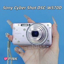 Sony Cyber Shot DSC-W570D Digital Camera 16.1 MP 5x Optical Zoom AE/FE Lock Pink