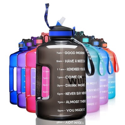 Große wiederverwendbare Wasserflasche 3,78l mit Strohhalm BPA-frei Display
