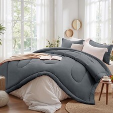 Queen Comforter Set - 3 Pieces Reversible Comforters Queen Size, Lightweight ...