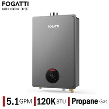 16L Propane Gas Tankless Water Heater Indoor 5.1 GPM 120,000 BTU Instant Hot