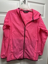 Under Armour Women's UA Storm 2 Lightweight Shell Full Zip Hooded Jacket Pink