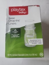 Playtex Baby Nurser Drop-Ins 100 Pre-Sterilized Disposable Liners 4oz 118 ml