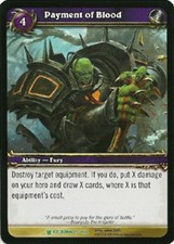 Light Play WoW TCG Payment of Blood Icecrown World of Warcraft