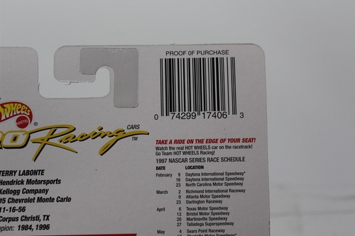 1997 Team Hot Wheels Pro Racing 1st Edition 1:64 Diecast NASCAR #5 Terry Labonte - Picture 10 of 11