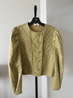 Ulla Johnson Quilted Green Kaki Jacket Small Pre-owned Exc. Condition
