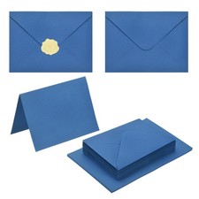 50Pack Dark Blue 4x6 Envelopes, A6 Envelopes with Cards Stickers