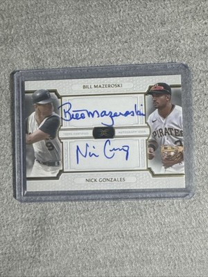 2024 Topps Definitive Collection Dual Auto Bill Mazeroski/Nick Gonzales 11/35