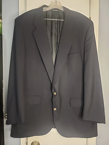 Blazer vintage BURBERRY'S blu navy con bottoni oro EU48