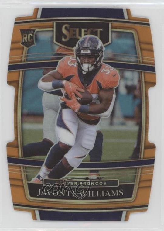 2021 Panini Select Concourse Orange Prizm Die-Cut /249 Javonte Williams #57 2l4