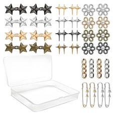 32 Set Pant Waist Tightener Star Flower Jean Buttons Pins for Loose Jeans Adjust