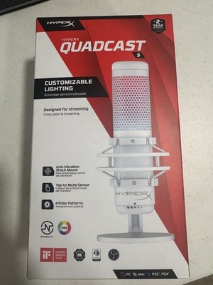 HyperX QuadCast S - USB Microphone White NEW SEALED