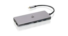 IOGEAR GUD3C4K3P   USB  C Triple HD Compact Dock 12  in  1 Travel Dock