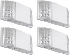 4-Pack LED Emergency Lighting with Battery Backup White