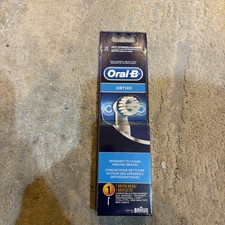 1- Oral-B ORTHO Replacement Brush Head  Gently Cleans Around Braces  NIB New
