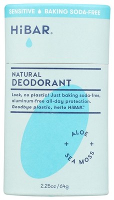 Hibar Sensitive Natural Deodorant Aloe Sea Moss 2.25Oz 1 Pack