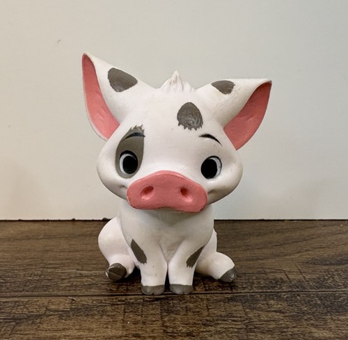 Disney Moana Pua PIG 2.75” PVC Figure White Spotted Small