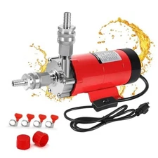 Food Grade Wort Pump for Brewing, 304 Stainless Steel Head homebrew Magnetic 