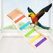 Bird Ladder for Cage Funny Chewing Exercise Stand for Conures Canary Budgie
