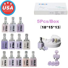 US 5Pcs/Box Dental C14 HT Glass Ceramic Lithium Dislicate Blocks Cerec CAD CAM