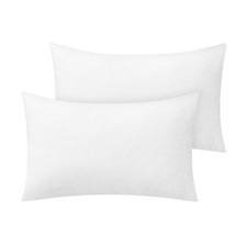 Flannel Pillowcases Standard Set of 2, 26" x 20" Pack of 2 Bright White