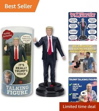 Interactive Trump Talking Figure: 17 Real Quotes Laughs - Gift-Ready Packaging