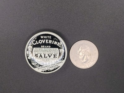 Vintage Cloverine  Salve Tin