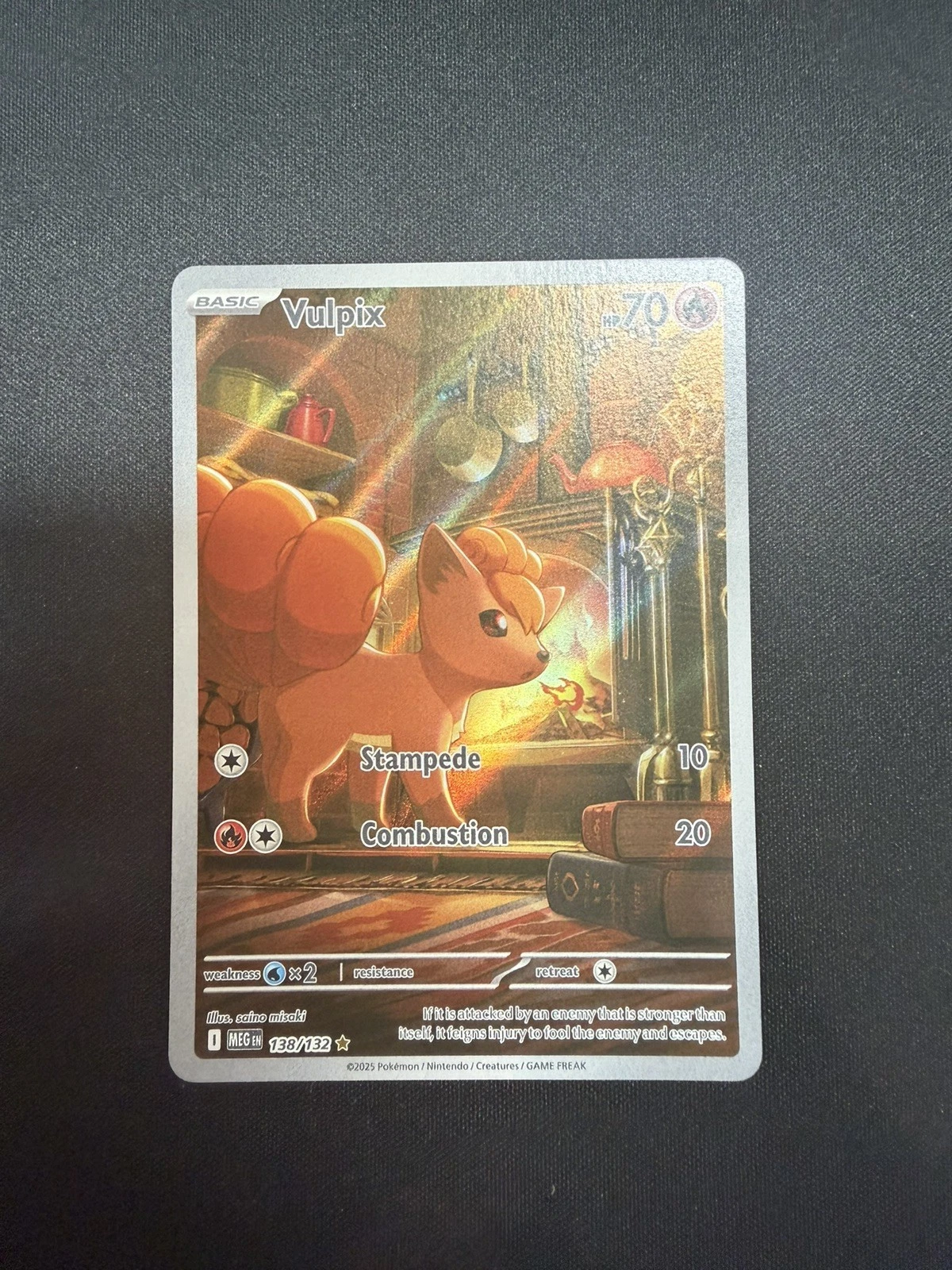 Vulpix - 138/132 - Illustration Rare - Mega Evolutions - Pokemon Card - NM/M