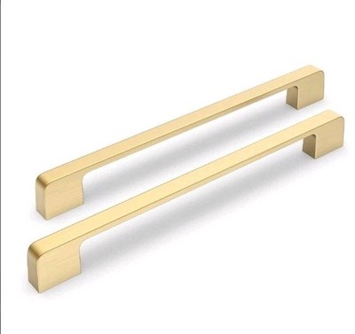 Lepatape 10 Pack 8 inch Brushed Gold Cabinet Pulls Brushed Brass Cabinet Pulls