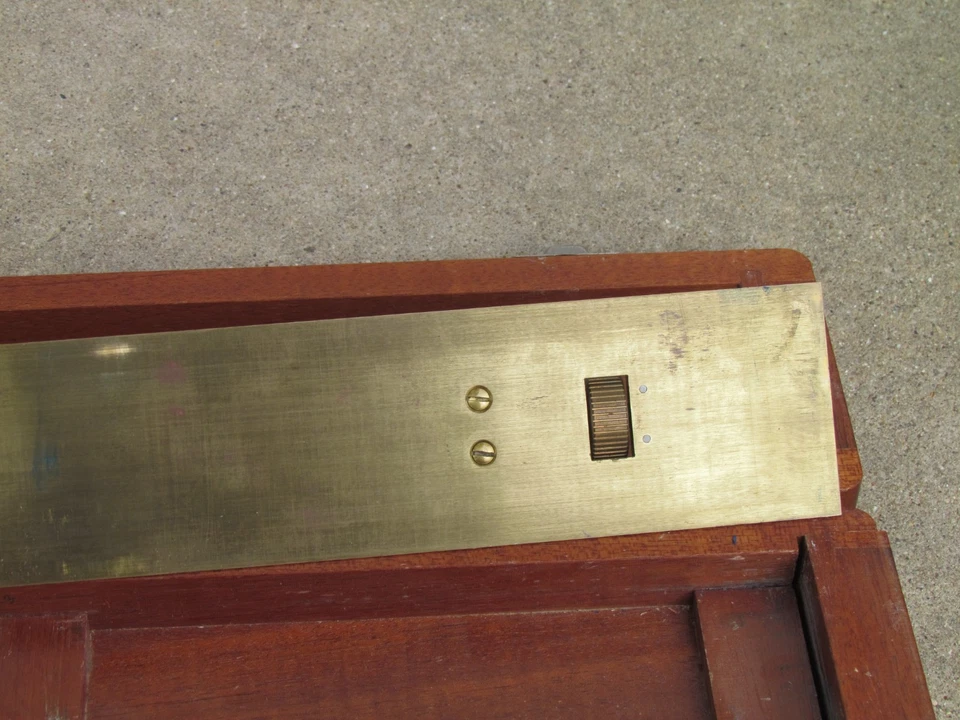 Brass   Theo Alteneder & Sons Phila Pa 15"Parralel Rolling Ruler Drafting Tool - Image 4 of 4