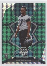 2022 Panini Mosaic Rookies Green Mosaic Prizm Nakobe Dean #395 2l4