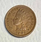 1901 Indian Head Cent, XF Details, Obverse Scratches, Sharp Features!