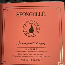 Spongelle GRAPEFRUIT CASSIS Infused Bath Shower Body Sponge Buffer 3 Oz New