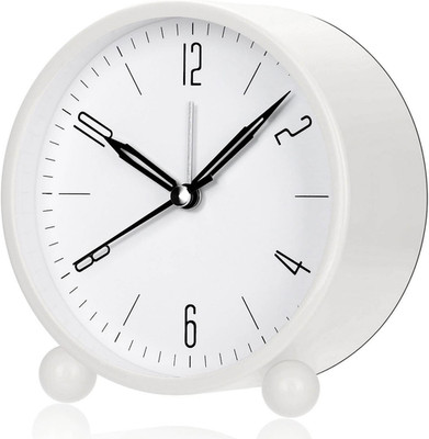 Wecker, super leise nicht tickende kleine Uhr mit Nachtlicht, Batteriebetrieb