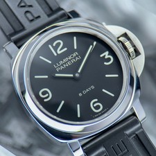 Panerai Luminor 44mm 8 Days Steel Black Watch - PAM00560 - Complete Set