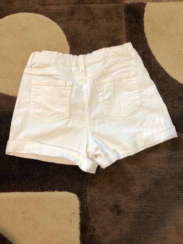 Art Class denim shorts, white, size L 10/12, adjustable waist - Picture 3 of 3
