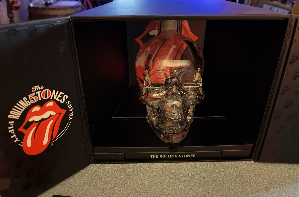 Rolling Stones 50th Anniversary Crystal Head Vodka Skull