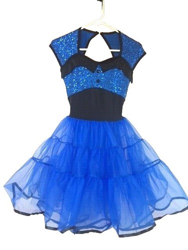 Curtain Call Dance Costume jazz teal black tutu dress J4955 Adult  display picture 1