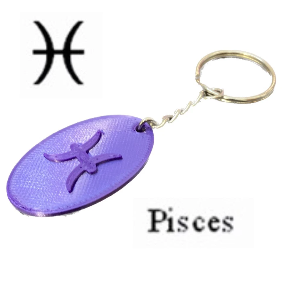 portachiavi segno zodiacale Viola Idea Regalo - Immagine 4 di 4