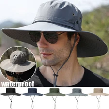 Hiking Fishing Hat Summer Sun Protect Wide Brim Boonie Shade Breathable Outdoor