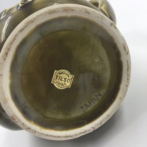 Vtg Hand Painted Tea Set Pitcher Sugar Bowl Creamer Tilso Japan Green 1960s? - Picture 10 of 10