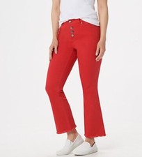 Peace Love World Garment Dyed Button Front Jean Red Reg 4 A353696