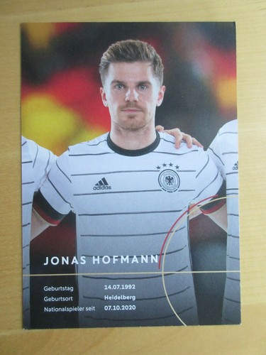 Tarjeta de autógrafo original firmada a mano de Jonas Hofmann DFB Germany T301 - Imagen 2 de 2