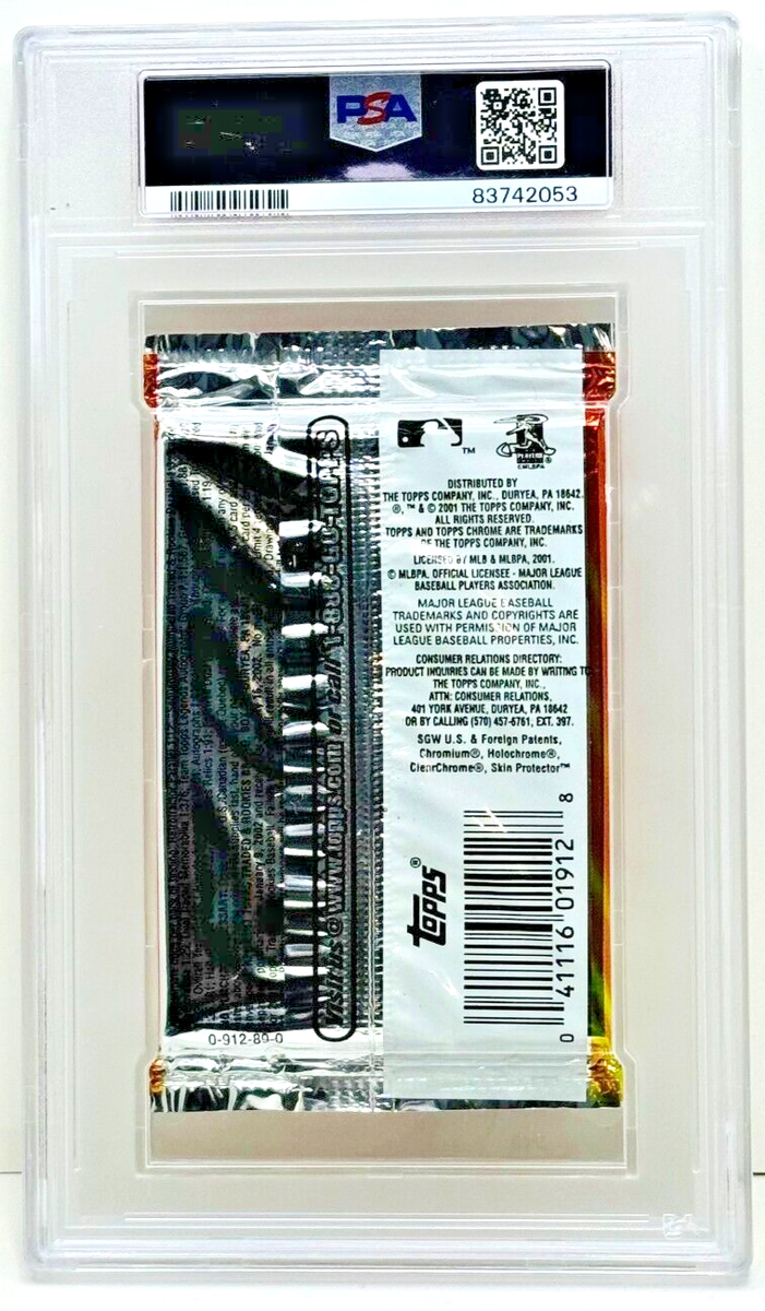 2001 Topps Traded & Rookies Chrome Hobby Foil Pack SEALED PSA 7