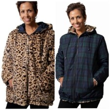 Nikki Jones Reversible Faux Fur Animal Print Parka