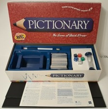 Authentic Pictionary Board Game 2000 Hasbro 100% Complete with Instructions