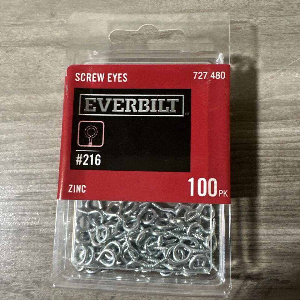 Everbilt #216 Zinc-Plated Steel Screw Eye (100-Piece per Pack) | eBay