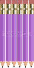 72 Lilac-purple Mini short Half Hexagon 2 pencil Eraser ExpressPencilTM