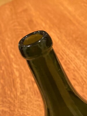 Vintage Green Glass Blob Top Bottle (9 1/4" tall) Wine Soda Beer - Empty No  Cork | eBay