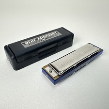 BLUE MIDNIGHT HARMONICA IN KEY OF "A" MADE BY M. HOHNER IN GERMANY NEAR MINT